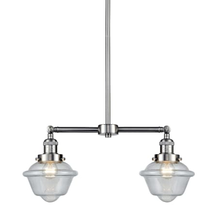 A large image of the Innovations Lighting 209 Small Oxford Brushed Satin Nickel / Seedy