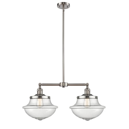 A large image of the Innovations Lighting 209 Large Oxford Brushed Satin Nickel / Seedy