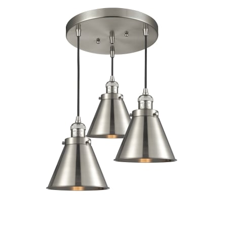 A large image of the Innovations Lighting 211/3 Appalachian Brushed Satin Nickel