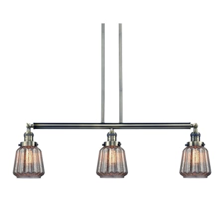 A large image of the Innovations Lighting 213-S Chatham Antique Brass / Mercury Plated
