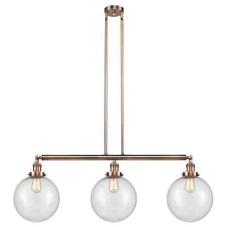 A large image of the Innovations Lighting 213 X-Large Beacon Antique Copper / Seedy