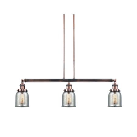 A large image of the Innovations Lighting 213-S Small Bell Antique Copper / Silver Plated Mercury
