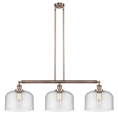 A large image of the Innovations Lighting 213 X-Large Bell Antique Copper / Seedy