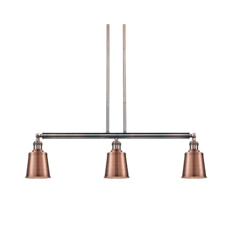 A large image of the Innovations Lighting 213-S Addison Antique Copper / Antique Copper