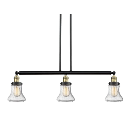 A large image of the Innovations Lighting 213-S Bellmont Black / Antique Brass / Seedy