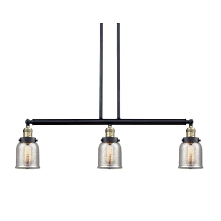 A large image of the Innovations Lighting 213-S Small Bell Black / Antique Brass / Silver Plated Mercury