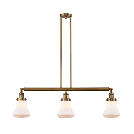 A large image of the Innovations Lighting 213 Bellmont Brushed Brass / Matte White