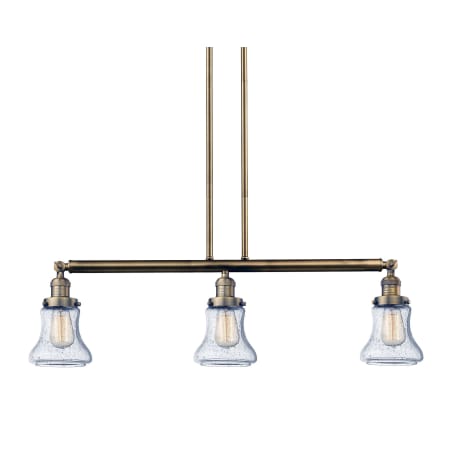 A large image of the Innovations Lighting 213-S Bellmont Brushed Brass / Seedy