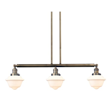 A large image of the Innovations Lighting 213-S Small Oxford Brushed Brass / Matte White Cased