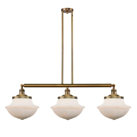 A large image of the Innovations Lighting 213 Large Oxford Brushed Brass / Matte White