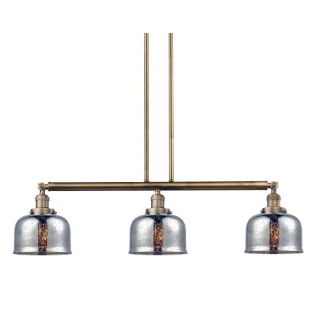 A large image of the Innovations Lighting 213-S Large Bell Brushed Brass / Silver Plated Mercury