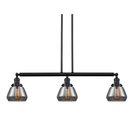 A large image of the Innovations Lighting 213-S Fulton Matte Black / Plated Smoked