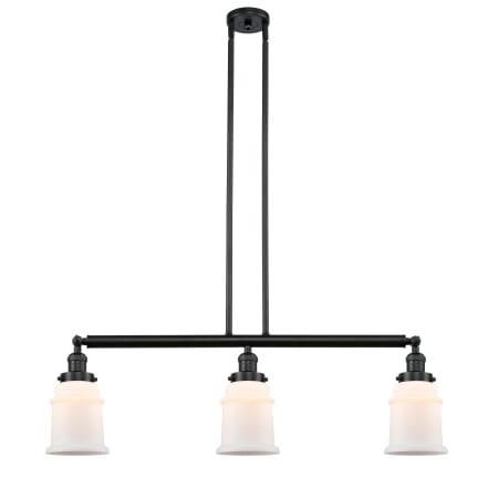 A large image of the Innovations Lighting 213 Canton Matte Black / Matte White