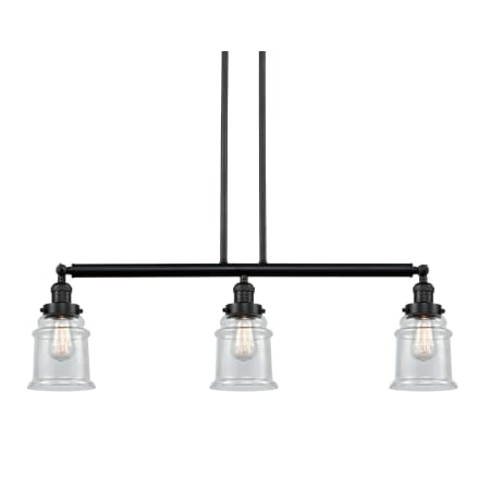 A large image of the Innovations Lighting 213-S Canton Matte Black / Seedy