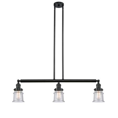A large image of the Innovations Lighting 213 Small Canton Matte Black / Seedy