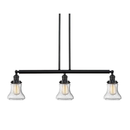 A large image of the Innovations Lighting 213-S Bellmont Matte Black / Seedy