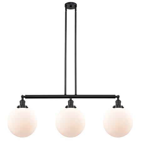 A large image of the Innovations Lighting 213 X-Large Beacon Matte Black / Matte White