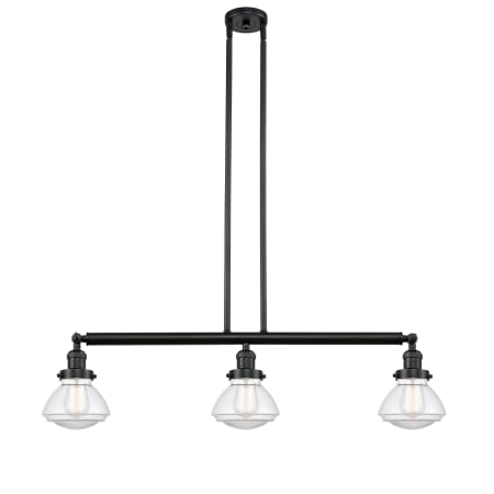 A large image of the Innovations Lighting 213-S Olean Matte Black / Clear