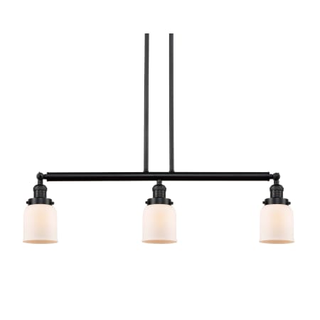 A large image of the Innovations Lighting 213-S Small Bell Matte Black / Matte White Cased