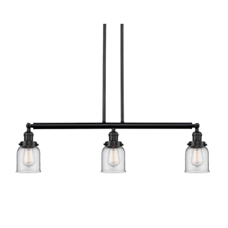 A large image of the Innovations Lighting 213-S Small Bell Matte Black / Clear
