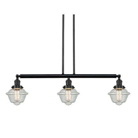 A large image of the Innovations Lighting 213-S Small Oxford Matte Black / Seedy