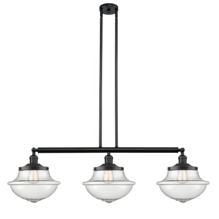 A large image of the Innovations Lighting 213 Large Oxford Matte Black / Seedy