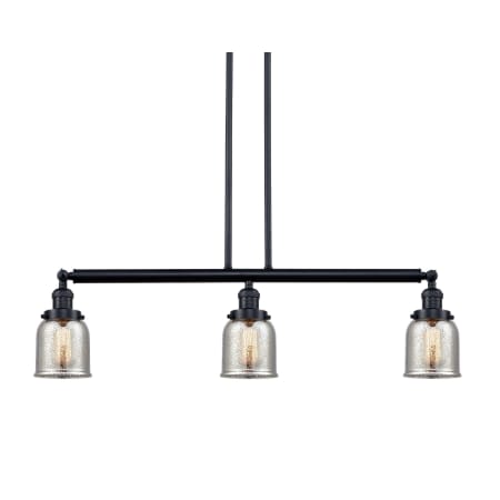 A large image of the Innovations Lighting 213-S Small Bell Matte Black / Silver Plated Mercury