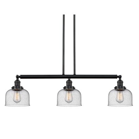 A large image of the Innovations Lighting 213-S Large Bell Matte Black / Seedy