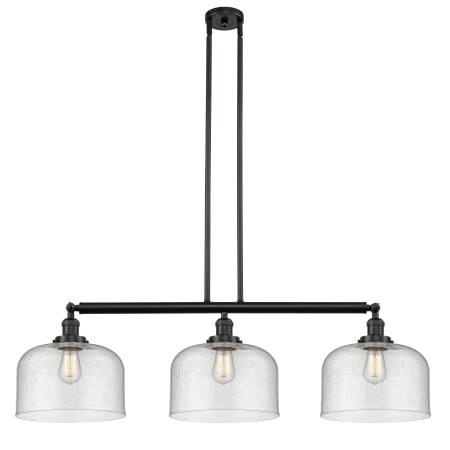 A large image of the Innovations Lighting 213 X-Large Bell Matte Black / Seedy