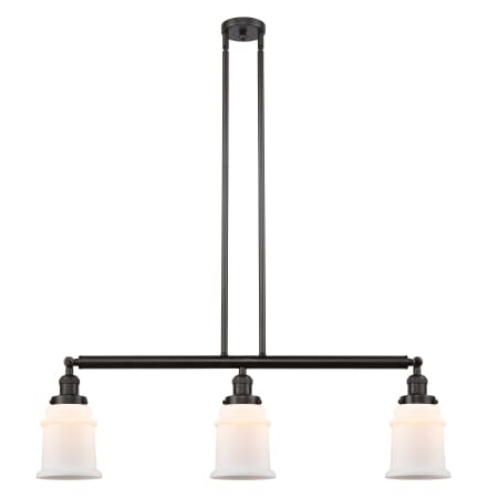 A large image of the Innovations Lighting 213 Canton Oil Rubbed Bronze / Matte White
