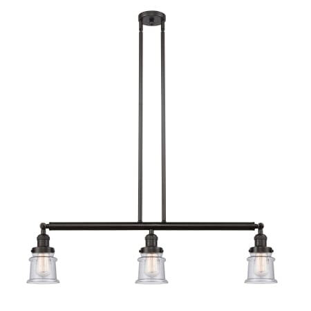 A large image of the Innovations Lighting 213 Small Canton Oil Rubbed Bronze / Seedy