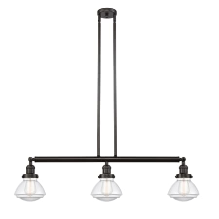 A large image of the Innovations Lighting 213-S Olean Oil Rubbed Bronze / Clear