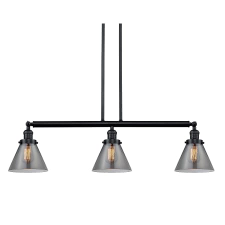 A large image of the Innovations Lighting 213-S Large Cone Oil Rubbed Bronze / Smoked