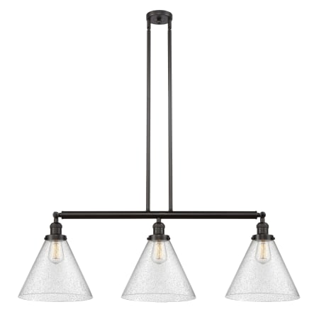 A large image of the Innovations Lighting 213 X-Large Cone Oil Rubbed Bronze / Seedy