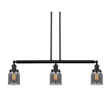 A large image of the Innovations Lighting 213-S Small Bell Oil Rubbed Bronze / Plated Smoked