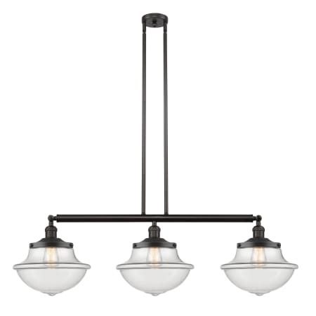 A large image of the Innovations Lighting 213 Large Oxford Oil Rubbed Bronze / Clear