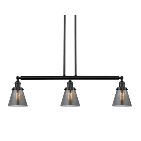 A large image of the Innovations Lighting 213-S Small Cone Oil Rubbed Bronze / Smoked