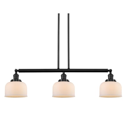 A large image of the Innovations Lighting 213-S Large Bell Oil Rubbed Bronze / Matte White Cased