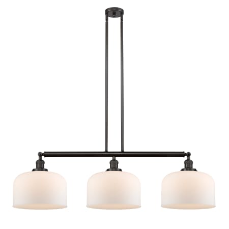 A large image of the Innovations Lighting 213 X-Large Bell Oil Rubbed Bronze / Matte White
