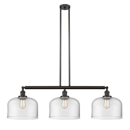 A large image of the Innovations Lighting 213 X-Large Bell Oil Rubbed Bronze / Clear