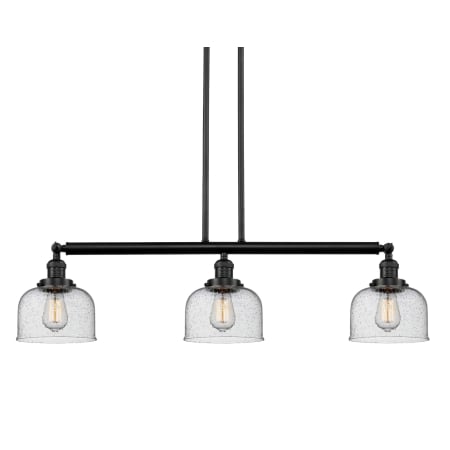 A large image of the Innovations Lighting 213-S Large Bell Oil Rubbed Bronze / Seedy
