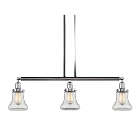 A large image of the Innovations Lighting 213-S Bellmont Polished Chrome / Clear