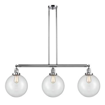 A large image of the Innovations Lighting 213 X-Large Beacon Polished Chrome / Clear