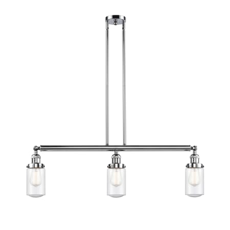 A large image of the Innovations Lighting 213-S Dover Polished Chrome / Seedy