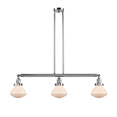 A large image of the Innovations Lighting 213-S Olean Polished Chrome / Matte White