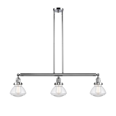 A large image of the Innovations Lighting 213-S Olean Polished Chrome / Clear
