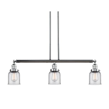 A large image of the Innovations Lighting 213-S Small Bell Polished Chrome / Clear