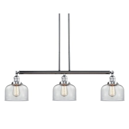 A large image of the Innovations Lighting 213-S Large Bell Polished Chrome / Clear