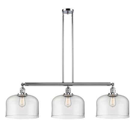 A large image of the Innovations Lighting 213 X-Large Bell Polished Chrome / Clear