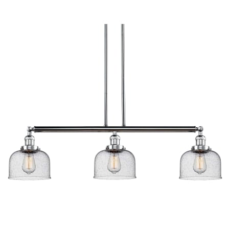A large image of the Innovations Lighting 213-S Large Bell Polished Chrome / Seedy